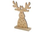 Renna Di Natale In Legno