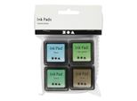 Inchiostro Per Timbri Creativ Company Groen Tinten Olive Aqua, 4 Pezzi.