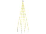 Vidaxl Albero Di Natale A Led Per Pennone Bianco Caldo 108 Led 180 Cm