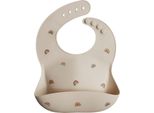 Mushie Baby Bavaglino In Silicone Arcobaleno Con Gocciolatoio E Regolazione Della Larghezza