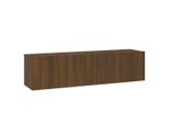 Parete Tv In Rovere Marrone 120X30X30 Cm Materiale In Legno