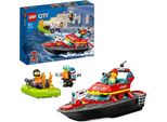 Lego 60373 City Fire Boat, Giocattolo Che Galleggia In Acqua, Con Barca Da Corsa, 3 Minifigure E Jetpack, Idea Regalo Per Bambini E Bambine Dai 5 Anni In Su