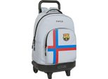 Zaino Scuola Con Ruote F.C. Barcelona Grigio (33 X 45 X 22 Cm)