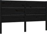 Vidaxl Testata Nera 126X4X100 Cm In Legno Di Pino Massiccio