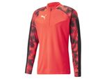 Puma Individualfinal Calcio Wc Top Con 1/4 Di Zip Uomini Corallo Nero Taglia Xl