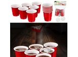 Gioco Di Bevute Alcoliche Pong Set 14 Pezzi Bicchieri Rossi Bianchi Bicchieri Di Plastica Bicchieri Alcolici Gioco Festa Divertente Scherzo Articolo