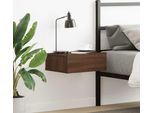 Comodino Sospeso Rovere Marrone 40X30X15 Cm Materiale Legno