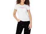Tommy Hilfiger Jeans T-Shirt Donna Cotone Bianco GR68677 - Taglia: S