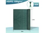 Swanew Schermo Di Privacy Del Balcone Schermo Di Recinzione Schermo Di Tennis 1.2X10M Schermo Di Privacy Hdpe Rete Di Recinzione Tessuto Ombreggiante Frangivento Verde
