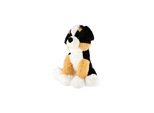 Cane/ Cucciolo Seduto In Peluche 38 Cm Nero-Marrone-Bianco