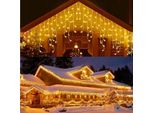 Illuminazione Natalizia Per Esterni IP44 Tenda Luminosa Catena Luminosa Moon In The Room 15 M 136 Lampadine Led Bianco Caldo