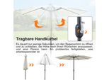 Yakimz 2,7 M Ombrellone UV40+ Inclinabile Ombrellone Da Giardino Ombrellone Da Spiaggia，Beige