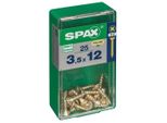 Set Di 25 Viti In Acciaio A Testa Svasata Pozidriv Spax, Diam.3,5 Mm X L.12 Mm