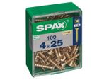 Set Di 100 Viti In Acciaio A Testa Svasata Pozidriv Spax, Diam.4 Mm X L.25 Mm