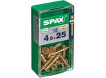 Set Di 15 Viti In Acciaio A Testa Svasata Pozidriv Spax, Diam.4,5 Mm X L.25 Mm