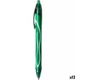 Bic Gel-Tinte Biros Retraibile Gel-Ocity Quick Dry GrüN Scatola -12U-