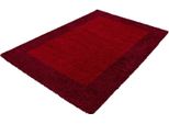 Life Shaggy Ombra Tappeto Pelo Lungo Rettangolo 60X110Cm Rosso