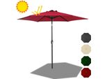 Ombrellone Jiubiaz Ø300Cm, Ombrellone Da Giardino, Senza Ripiegamento, Telo Dell'ombrellone Con Rivestimento In Pa, Protezione Uv Fino A Upf 50+, Senza Supporto, Rosso