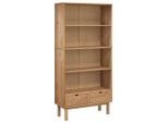 Libreria Otta Con 2 Cassetti Legno Di Pino Massiccio Marrone