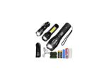 3X Torcia Led Cree XM-L T6 E Q5 2X Zoom E Xpe + Cob
