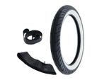 Pneumatici Whitewall Mitas MC2 2.75-16 (2 3/4 X 16) 46J Tt + Camera D'aria + Rim Tape