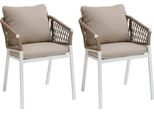 Set Di 2 Poltrone Da Giardino Oriengo Taupe & White - HespéRide
