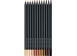 Faber Castell 116414 Matita Colorata Black Edition Skin Tones - Confezione Da 12 Pezzi, Assortiti