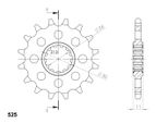 Pignone Supersprox Silent 525 - 16T Cst-1591:16|Silent, Gommato