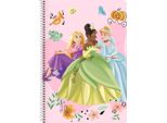 Taccuino Principesse Disney Magico Beige Rosa A4 80 Fogli