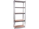 Aga Scaffale In Metallo 174X75X30 Cm 5 Ripiani