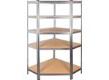 Scaffale Angolare In Metallo Aga 180X90X40 Cm 5 Ripiani
