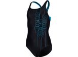 Costume Da Bagno Arena Da Bambina Swim Pro Back Graphic Nero/Turchese