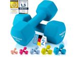Body & Mind® - Set Di 2 Manubri In Neoprene | Manubri Con Design Esagonale Antiscivolo Per Una Presa Salda | Manubri Rivestiti In Neoprene Allenamento A Casa In Classi Di Peso