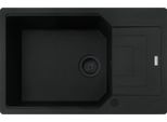 Franke Urban Ubg 611-78 Xl Lavello In Black Matt - Black Collection Con Manopola Eccentrica In Acciaio Inox / Dimensioni Del Foro 760 X 480 Mm / Lavello In Granito