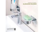 Bremermann Serie Bagno Lucente Tape - Portasapone Senza Foratura - Con Cuscinetto Adesivo, In Vetro E Acciaio Inox, Cromato