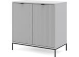 Vicco Cassettiera Per Camera Da Letto Eliza, 80 X 81.2 Cm Con 2 Porte, Grigio