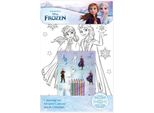 Libro Da Colorare Frozen + Set Di Adesivi