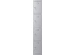 Phoenix Locker Armadietto Grigio PL1430GGK, 4 Armadietti 30,0 X 50,0 X 183,0 Cm