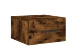Vidaxl Comodino Da Parete In Rovere Fumé 35X35X20 Cm