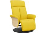 Vidaxl Poltrona Relax Con Poggiapiedi In Tessuto Giallo Chiaro