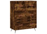 Cassettiera In Rovere Fumé 69,5X34X90 Cm Materiale A Base Di Legno