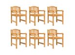 Vidaxl Sedie Da Giardino 6 Pezzi 58X59X88 Cm In Legno Massiccio Teak