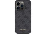 Guess Guhcp15Lg4Gfgr Iphone 15 Pro 6.1 Szary/Grey Custodia Rigida 4G Metal Gold Logo