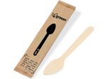 Cucchiaio Di Legno Confezionato Singolarmente, 11 Cm, 100 Pezzi.
