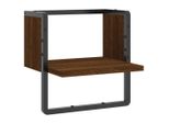 Vidaxl Scaffale A Muro Con Barra In Rovere Marrone 30X25X30 Cm