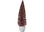 Albero Di Natale Grande 10 X 38 X 10 Cm Rosa Oro Plastica