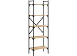 Libreria 5 Scomparti Rovere Sonoma 56X31,5X174 Cm Materiale A Base Di Legno