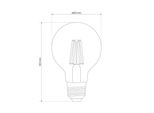 Lampadina Decorativa Dari Led Filament 8W, E27, 3000K, 1055Lm, 230V, Clear G80, EDO777633 Soluzioni Edo