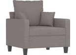Vidaxl Poltrona Taupe 60 Cm Tessuto