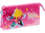 Astuccio Triplo Multiuso Trolls Pink 22 X 12 X 3 Cm